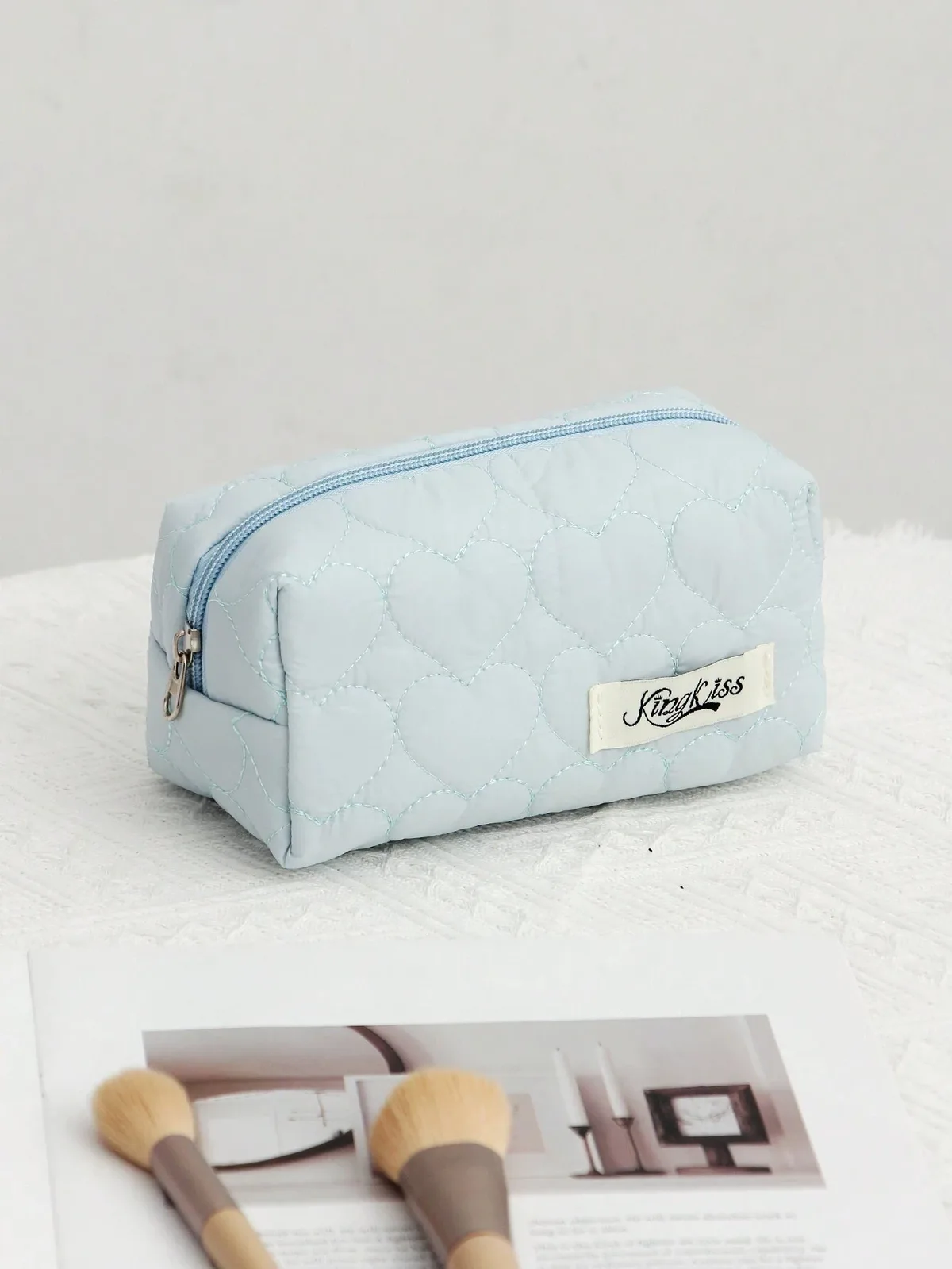 trousse de maquillage douce en forme de cœur, sac à cosmétiques décontracté, cubes d'emballage portables de vacances, voyage pour femmes, cadeau de printemps et d'été, sac de soins de la peau