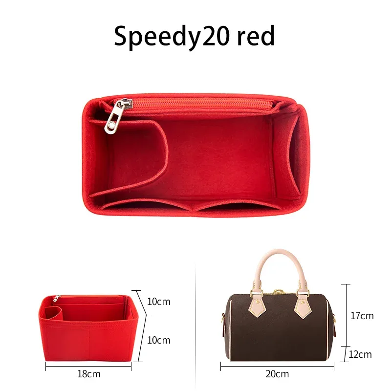 wuta feutre insérer sac organisateur pour for lv speedy 20 25 30 35 rabat sac à main sac intérieur maquillage voyage sac à main stockage sac fourre-tout accessoires