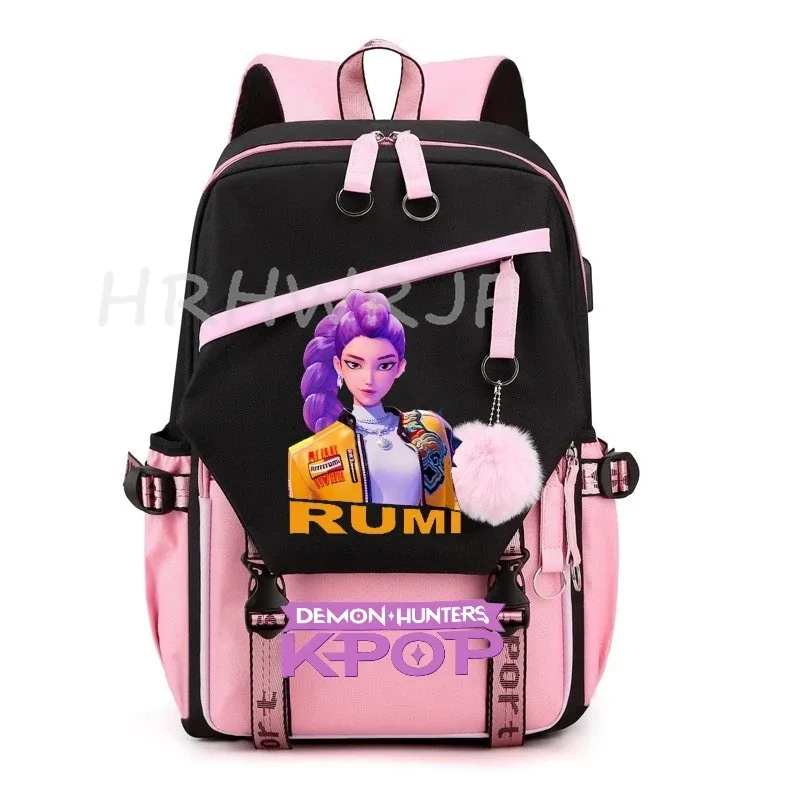 sac à dos demon slayer nezuko kamado, sac à dos patchwork de grande capacité pour femmes et hommes, sac à dos de voyage, de sport, décontracté, pour adolescents, sac d'école pour ordinateur portable