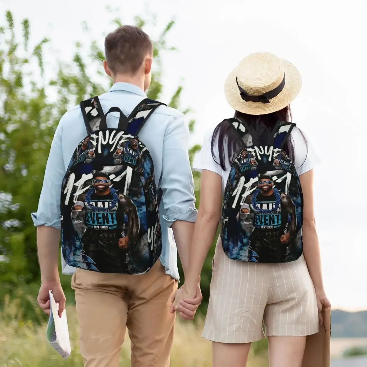 jey uso yeet – sac à dos en toile classique pour hommes et femmes, sac à livres personnalisé pour étudiants, convient aux sacs pour ordinateur portable de 15 pouces, nouvelle collection