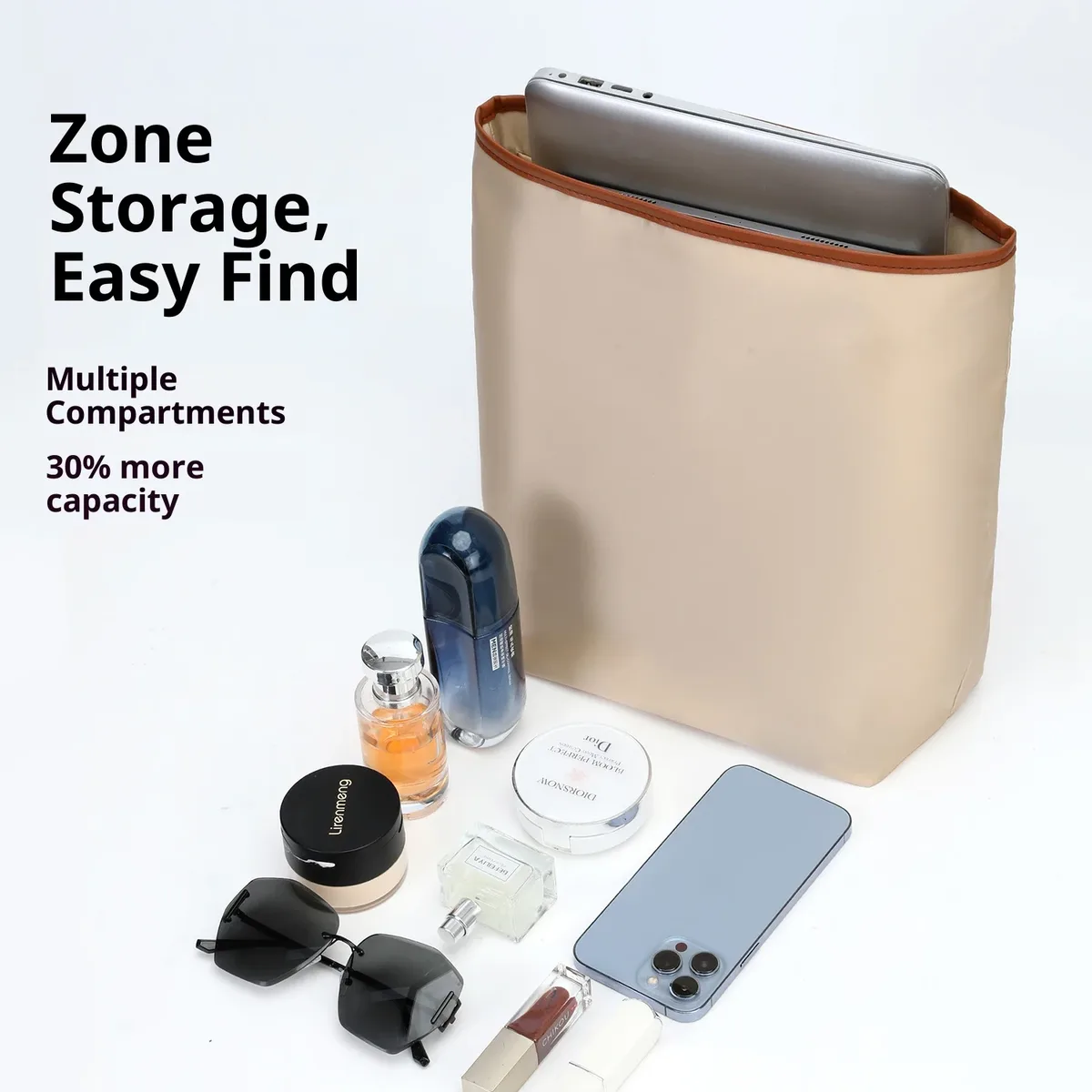 insert organisateur de sac à dos longchamp, matériau satiné, support de sac super résistant, insertion de sac à main, accessoires