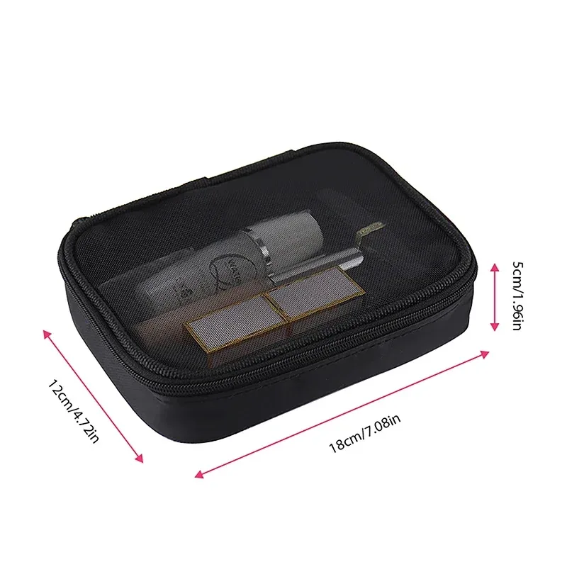 sac de maquillage pour femmes, couleur unie, fermeture éclair, sac à cosmétiques, maille transparente, décontracté, voyage, portable, mini sacs de rangement de lavage