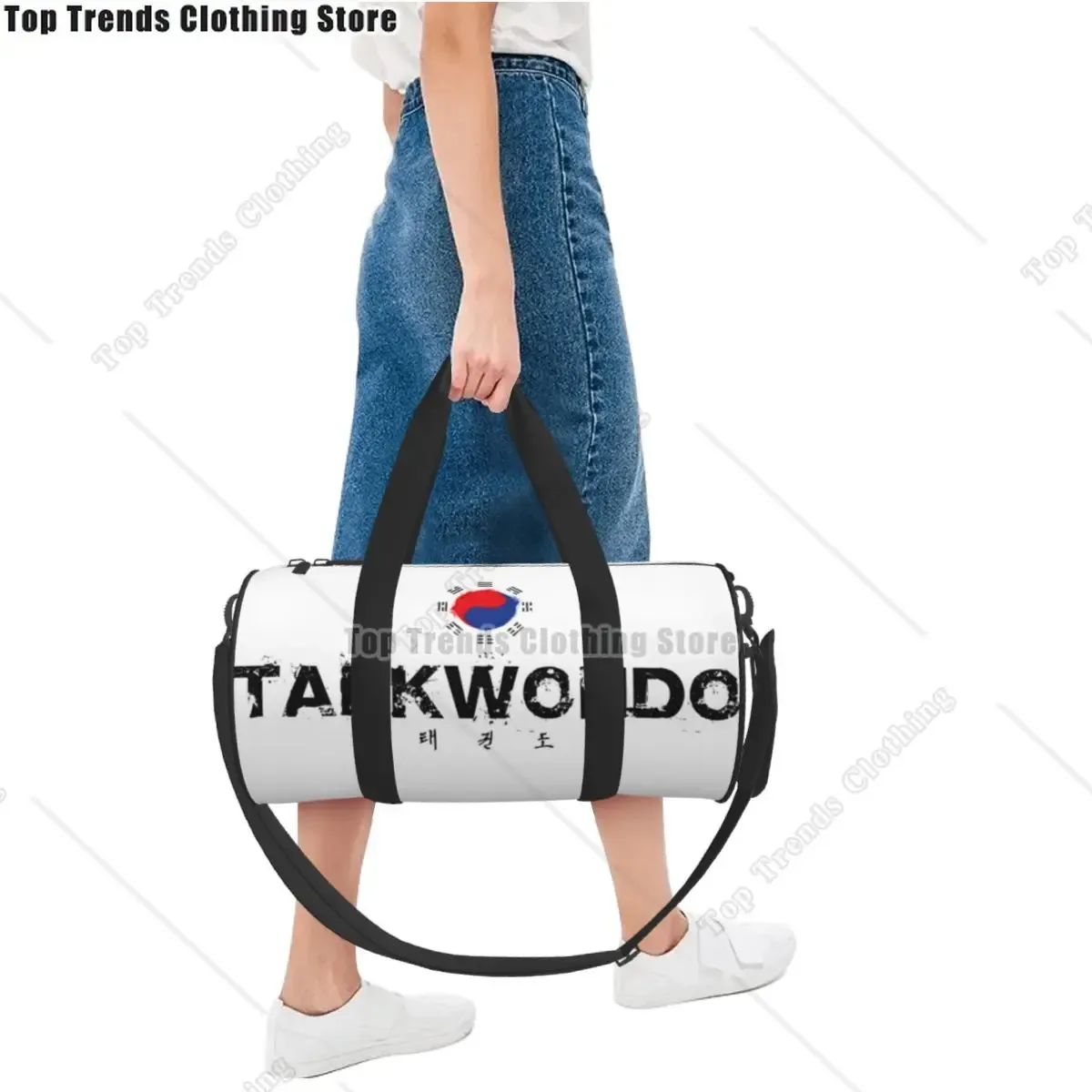 sac de sport coréen taekwondo, sacs de sport de plein air pour arts martiaux, grand sac à main imprimé d'entraînement de voyage, sac de fitness mignon pour couple