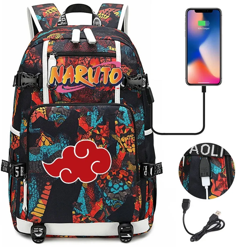 sacs à dos uzumaki naruto uchiha sasuke, sac à dos camouflage, sac à dos de grande capacité, sac de voyage, sacs d'école décontractés pour adolescents, pour cadeau