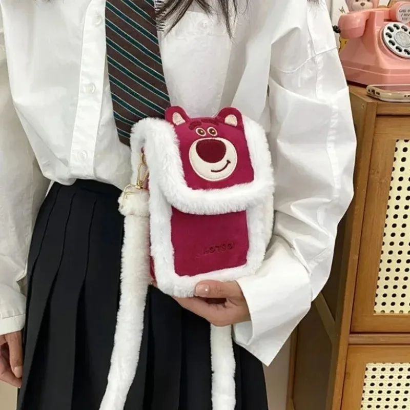 sac à bandoulière kawaii en peluche multi-styles, mignon winnie l'ourson, sac à main ours de dessin animé, grande capacité, sac bandoulière pour filles