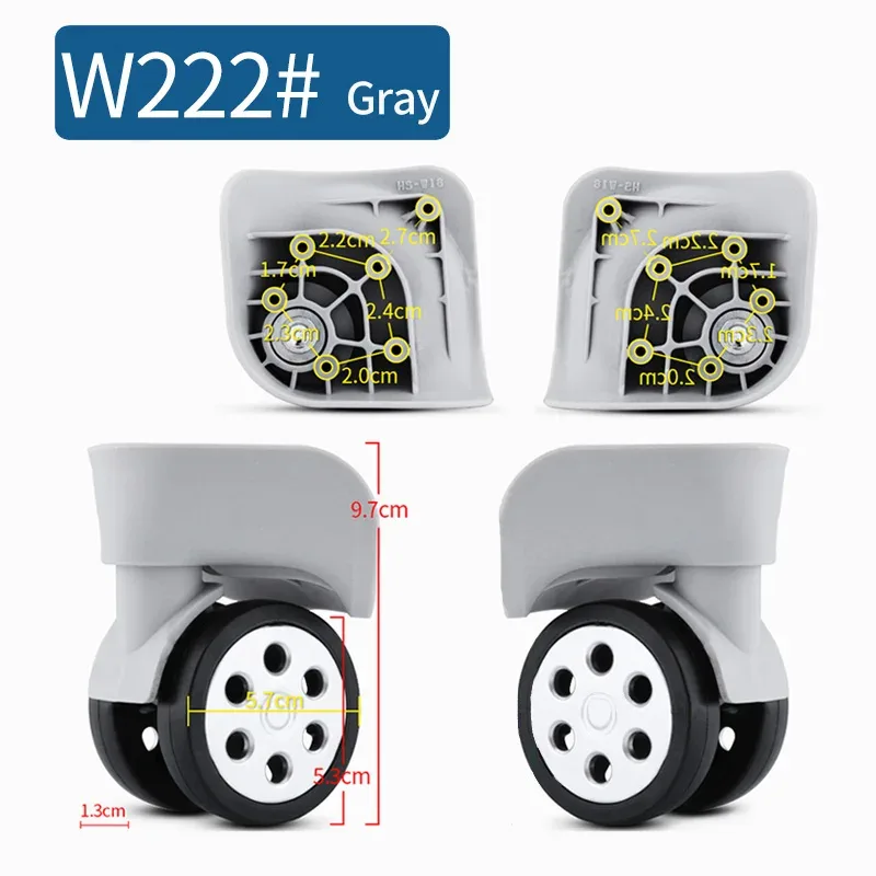 roues de rechange pour valises de cabine et bagages de voyage, accessoires pour roulettes d'aviation 22 et 24 pouces