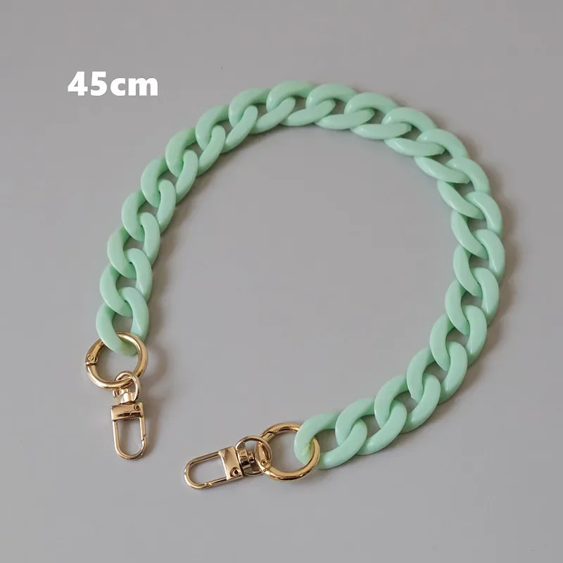 nouvelle chaîne de sac à main femme tendance, accessoire mignon en résine acrylique verte, sangle de luxe pour sac à bandoulière et pochette femme