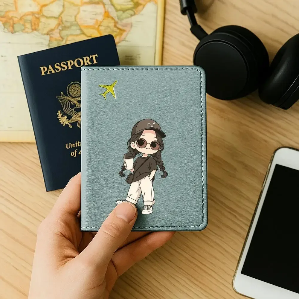 porte-passeport rose sur le thème du café, étui de voyage élégant pour femmes, joli cadeau pour anniversaire, voyage quotidien