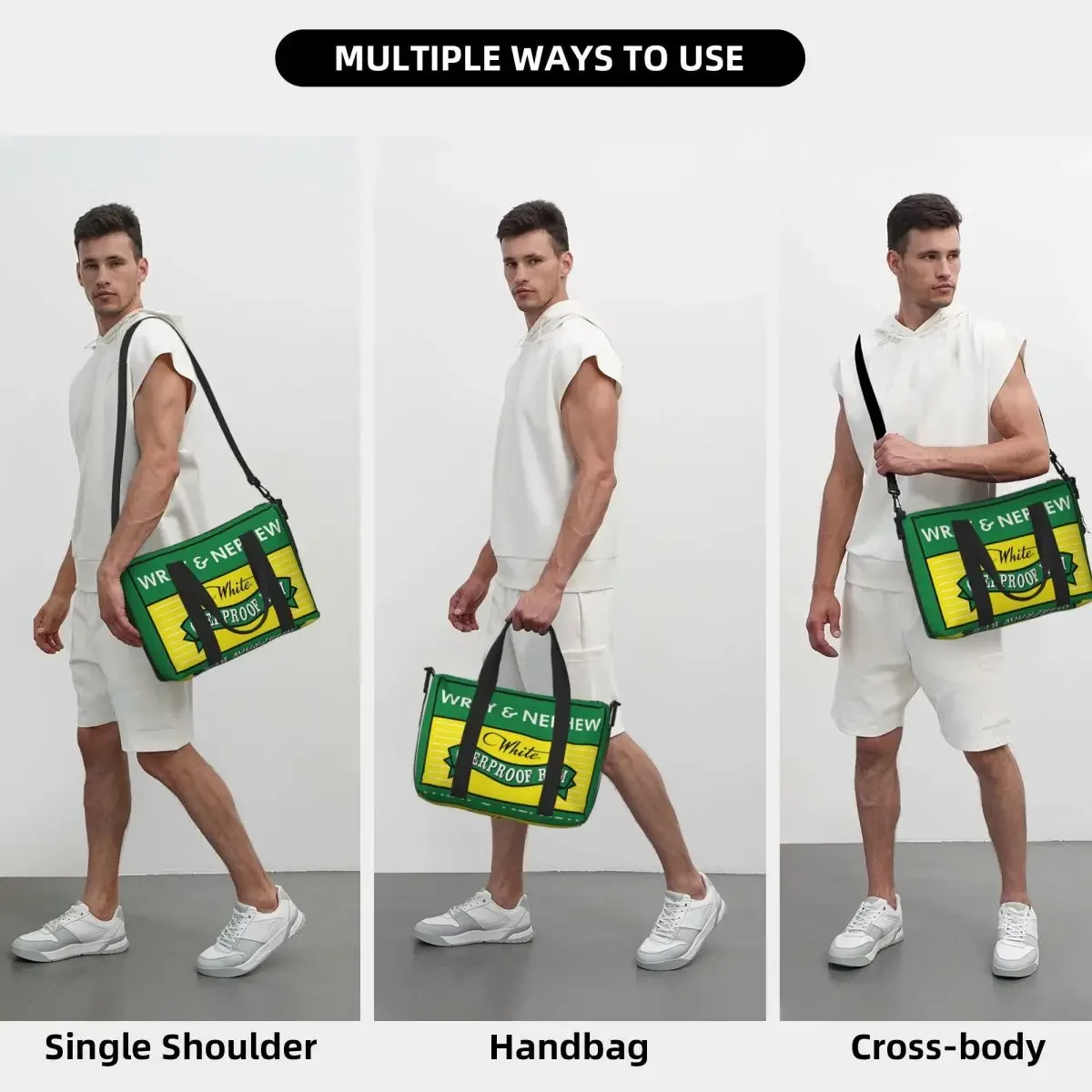 sac de voyage de plage personnalisé wray and nephew (1), fourre-tout de grande capacité pour salle de sport, yoga, sac à bandoulière de shopping pour femmes