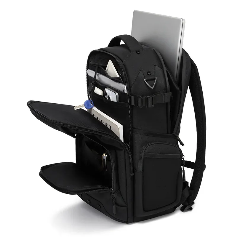 ozuko – sac à dos professionnel pour hommes, sac à dos pour ordinateur, étanche, grande capacité, simple, haut de gamme, pour les déplacements, cartable d'école