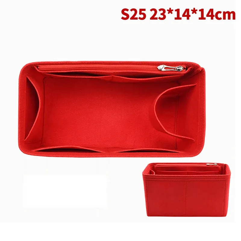 sac à main en feutre pour insertion de gril, sacoche pour cosmétiques portables, accessoire de voyage, 25, 30, 35