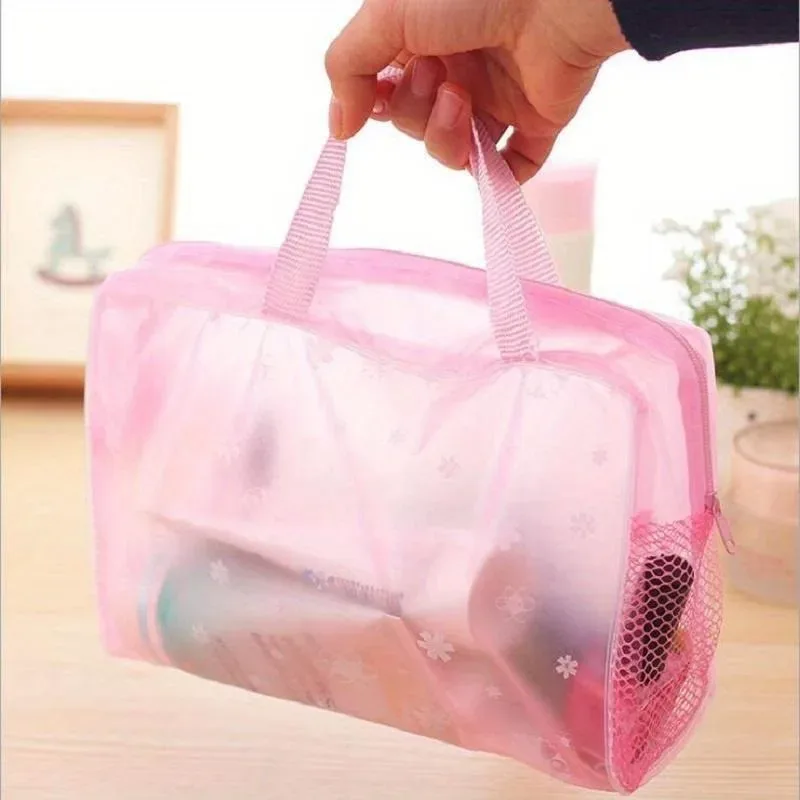 sac de rangement pour cosmétiques et articles de toilette, pochette de voyage pour maquillage et plage, organisateur, 1 pièce