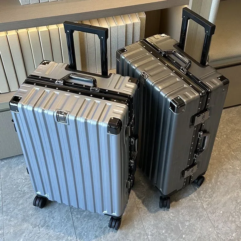 valise rigide à roulettes tendance, grande capacité, silencieuse, pour hommes et femmes, bagage de luxe à empo