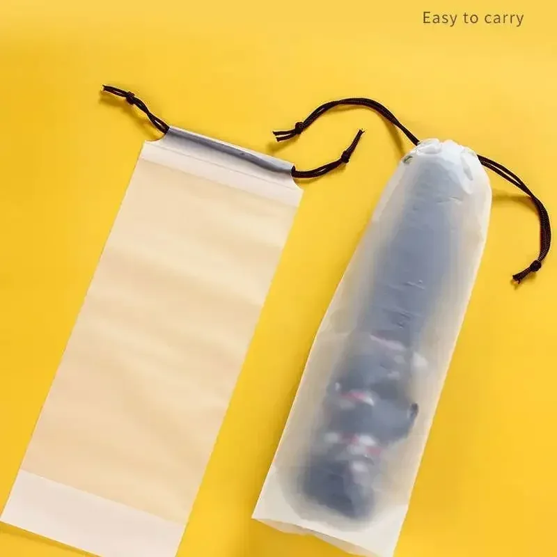 sac de rangement étanche pour parapluie, 10 pièces, sac en plastique à cordon de serrage, sac translucide, sac de rangement humide monté sur véhicule