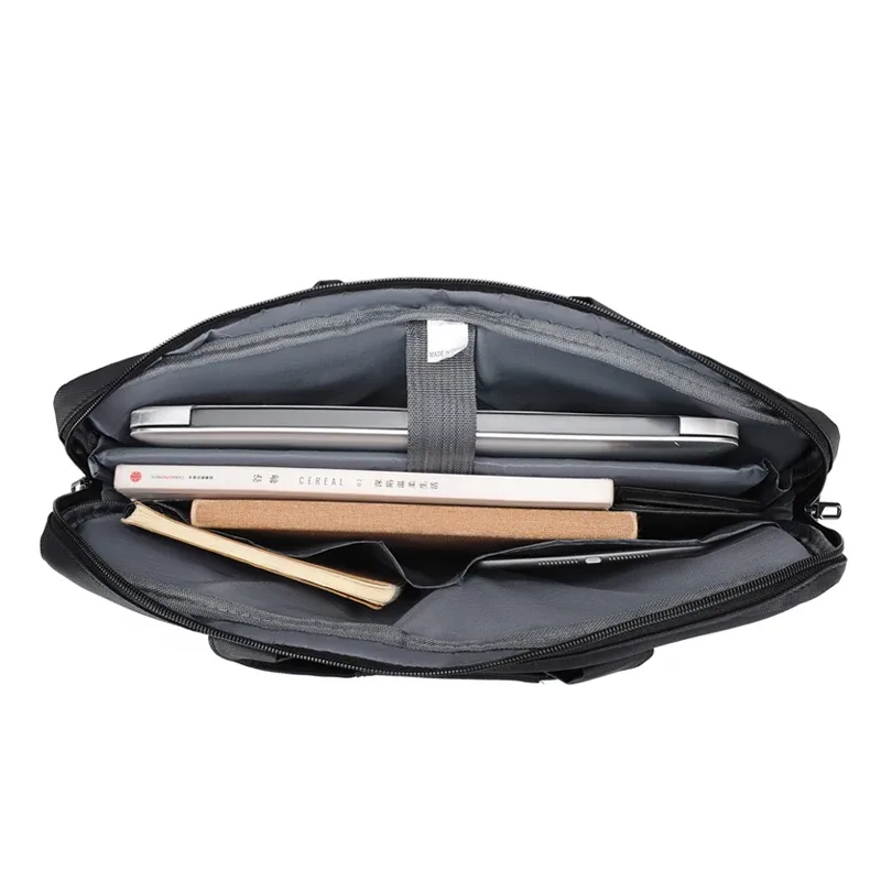 mallette pour hommes, sac à bandoulière d'affaires minimaliste, sac messager pour hommes, fourre-tout de bureau de grande capacité, sac pour ordinateur portable de 14 pouces