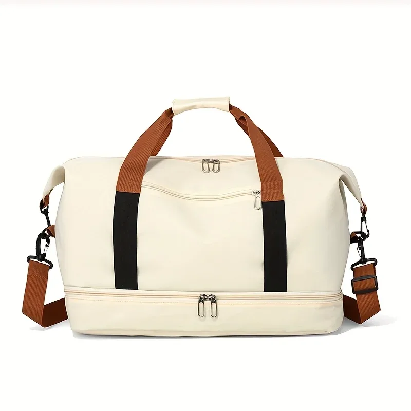 sac de voyage élégant et tendance, grande capacité, sac de sport et de gym avec compartiment à chaussures indépendant, sac de week-end et de nuit