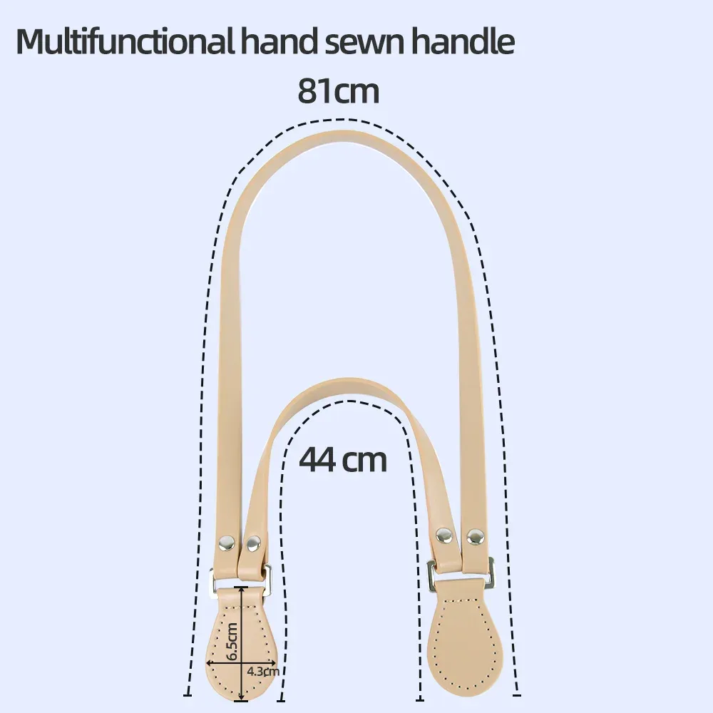 1 paire de sangles de sac en cuir cousues à la main, multifonctionnelles, poignées de remplacement pour sacs portés à l'épaule, accessoires
