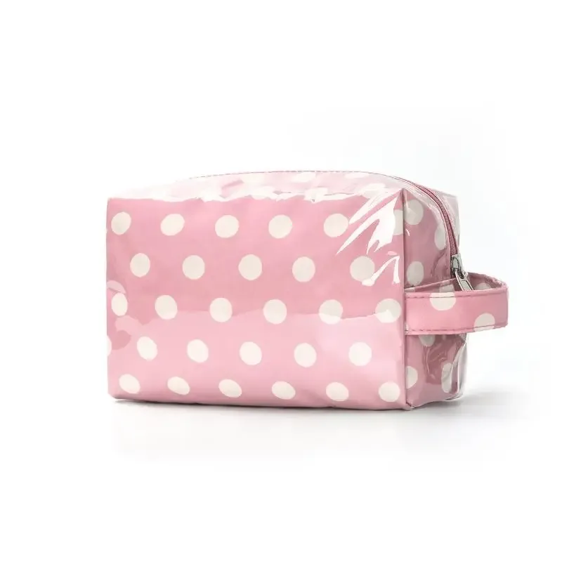 trousse de maquillage rose rayée élégante : grande capacité, organisateur portable pour cosmétiques et articles de toilette (rouges à lèvres) - sac de voyage, cadeau idéal pour filles