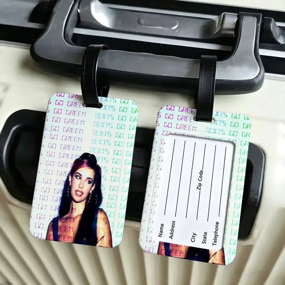étiquette d'identification de bagage en pvc classique kylie cantrall, porte-carte anti-perte, étiquette nominative pour valise de voyage