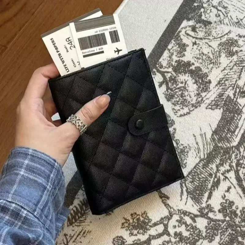 Portefeuille porte-passeport de style coréen, minimaliste, fin et compact, étui de voyage pour passeport avec poches pour cartes, housse de passeport