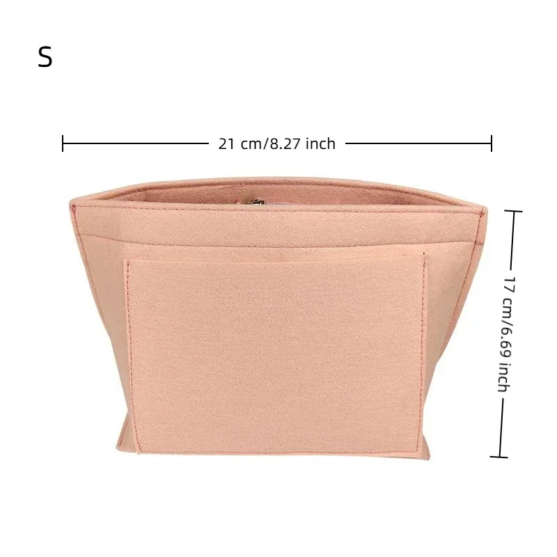 insert en feutre pour sac à main, organisateur de sac de voyage portable en forme de dumpling, support pour trousse de maquillage en tissu feutré