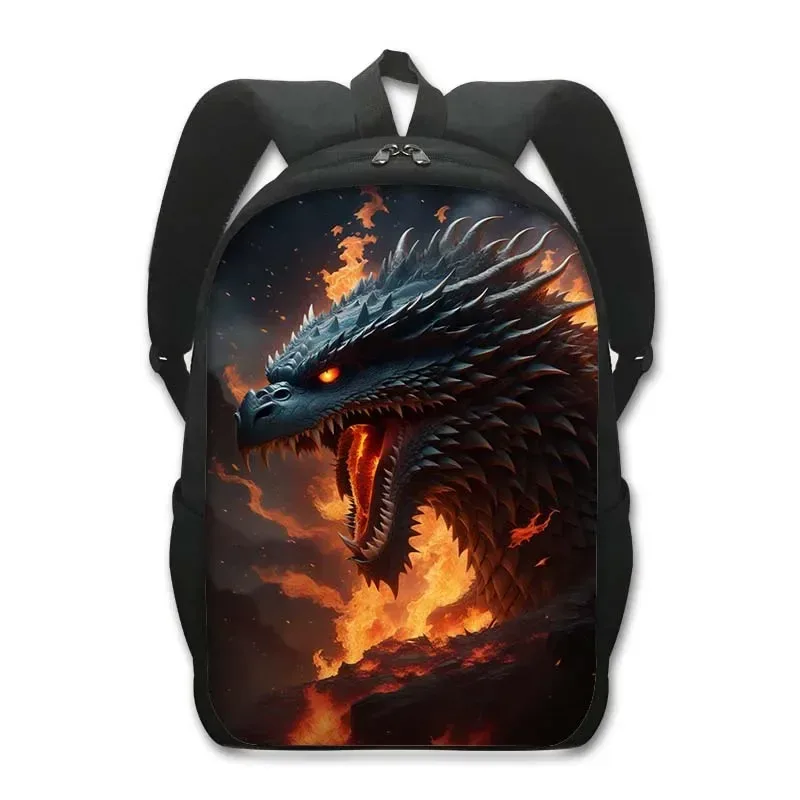 sac à dos dragon de dessin animé pour étudiants, sac à dos fantaisie avec imprimé dragon magique, sac à dos pour ordinateur portable pour femmes et hommes, sac à dos de voyage en plein air