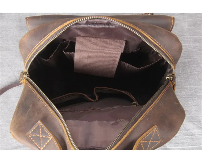 pndcloser-sacs à dos en cuir de vachette pour hommes, sac à dos de voyage pour ordinateur portable, sacs à livres en cuir véritable, rétro, simple, elin, cheval, antivol, haute qualité