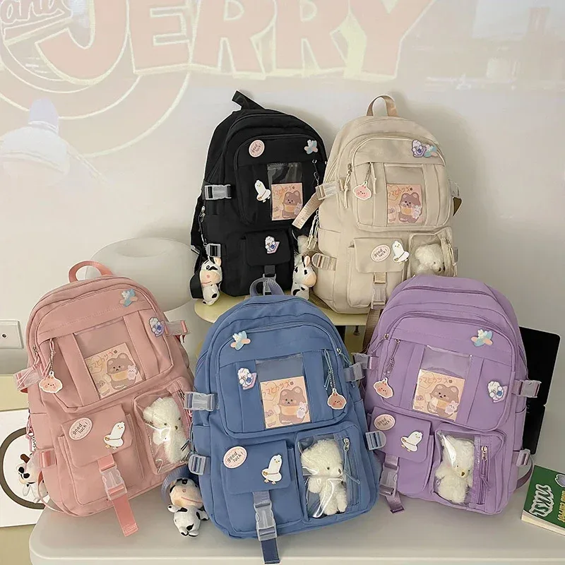 sacs à dos populaires pour filles, couleur rose violet, pour lycéennes, sans aucune version accessoire