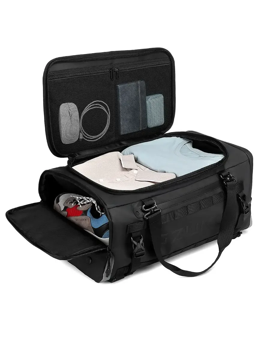 sac à dos de voyage ozuko pour hommes, sac de sport et de fitness avec séparation pour articles secs et humides, idéal pour les courts séjours d'affaires, les week-ends et le camping