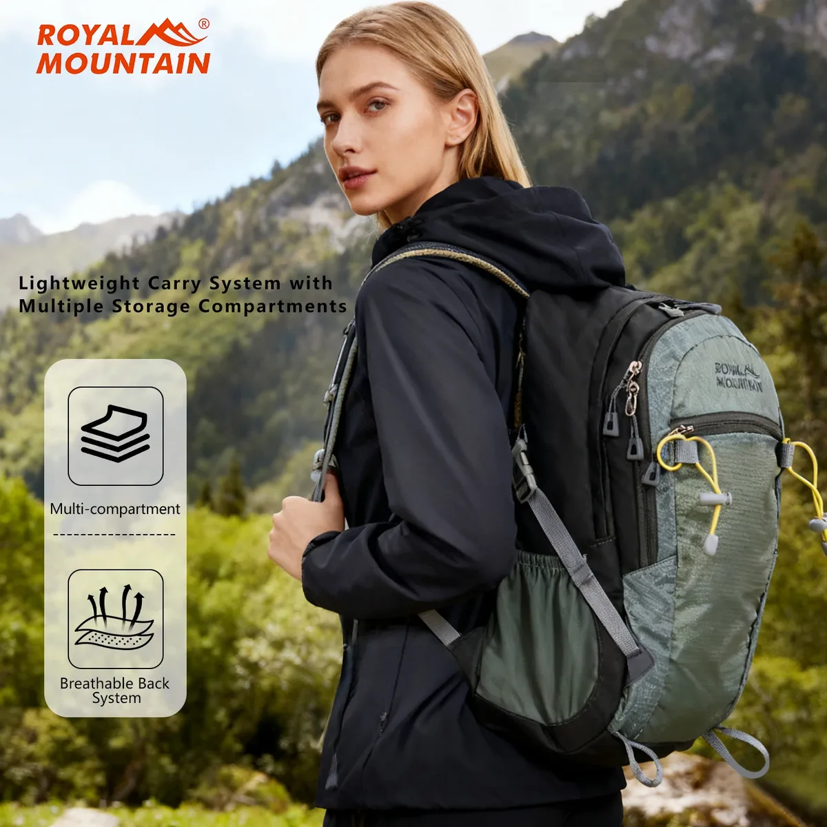 sac à dos décontracté unisexe léger 20l/30l en tissu résistant à l'eau avec compartiment pour ordinateur portable et housse de pluie