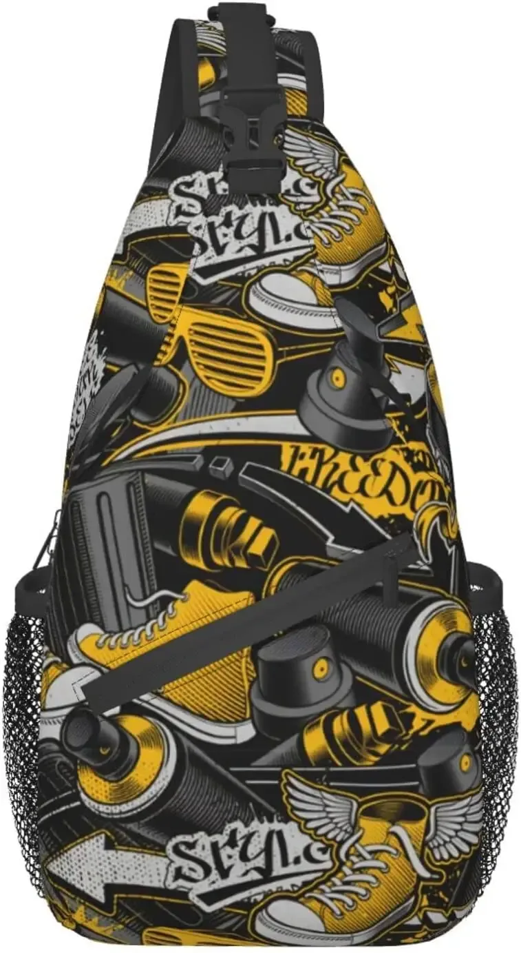 sac à bandoulière musical pour femmes et hommes, proximité de la main, motif sans couture, sacs initiés, sac à dos décontracté, sac de poitrine