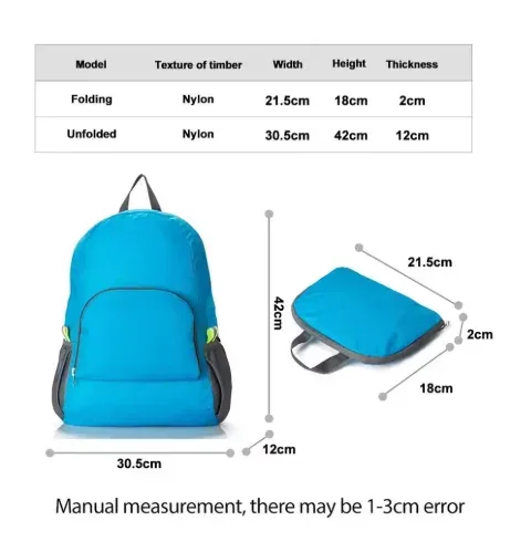 sac à dos en nylon ultraléger pliable et imperméable de grande capacité, sac à dos de voyage léger pour la montagne et les sports de plein air