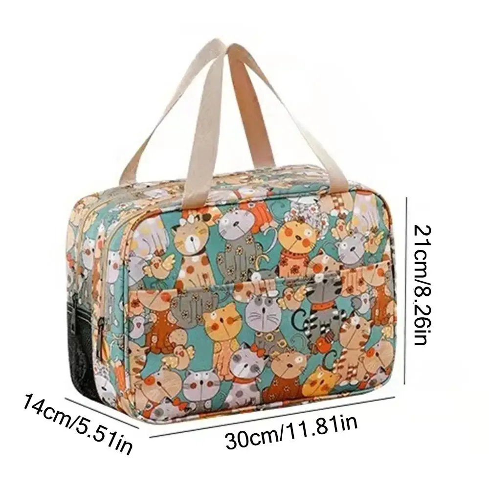sac à cosmétiques multicolore, sac de rangement polyvalent en tissu pu + maille, séparation sèche et humide, sac de toilette étanche, fournitures de voyage
