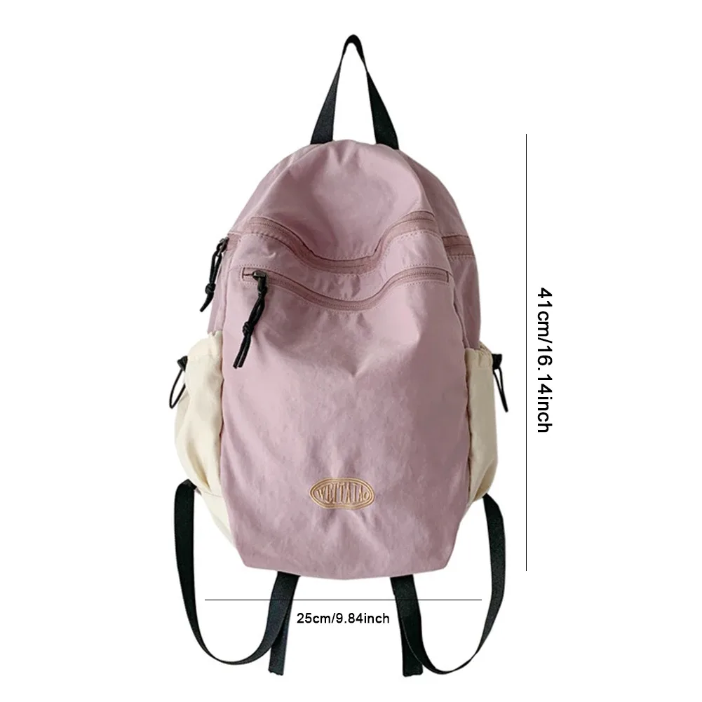 sac à dos universitaire décontracté pour femme, sac à dos en nylon imperméable pour ordinateur portable, sac à dos de voyage de grande capacité, sac à dos de sport et de gym, mode pour femme, 03