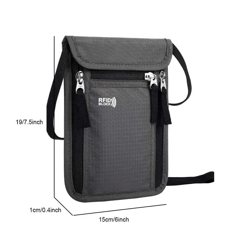 pochette de voyage, portefeuille de cou, porte-passeport familial, étui de rangement avec blocage rfid, portefeuille de voyage, accessoires de voyage