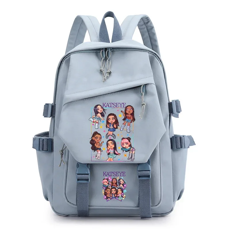 sac à dos imprimé katseye du groupe de filles coréennes, sac à dos léger en toile pour étudiants, sac à dos scolaire de haute qualité, vente chaude