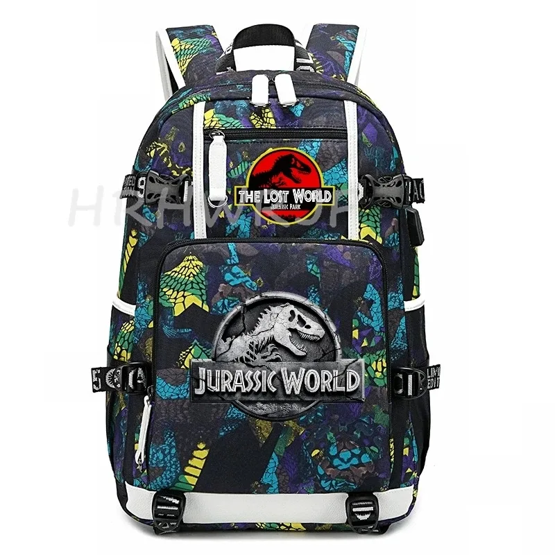 sacs à dos jurassic world park, sac à dos tactique pour ordinateur portable, multifonctionnel, durable, pour voyage en plein air, randonnée, sac à bandoulière