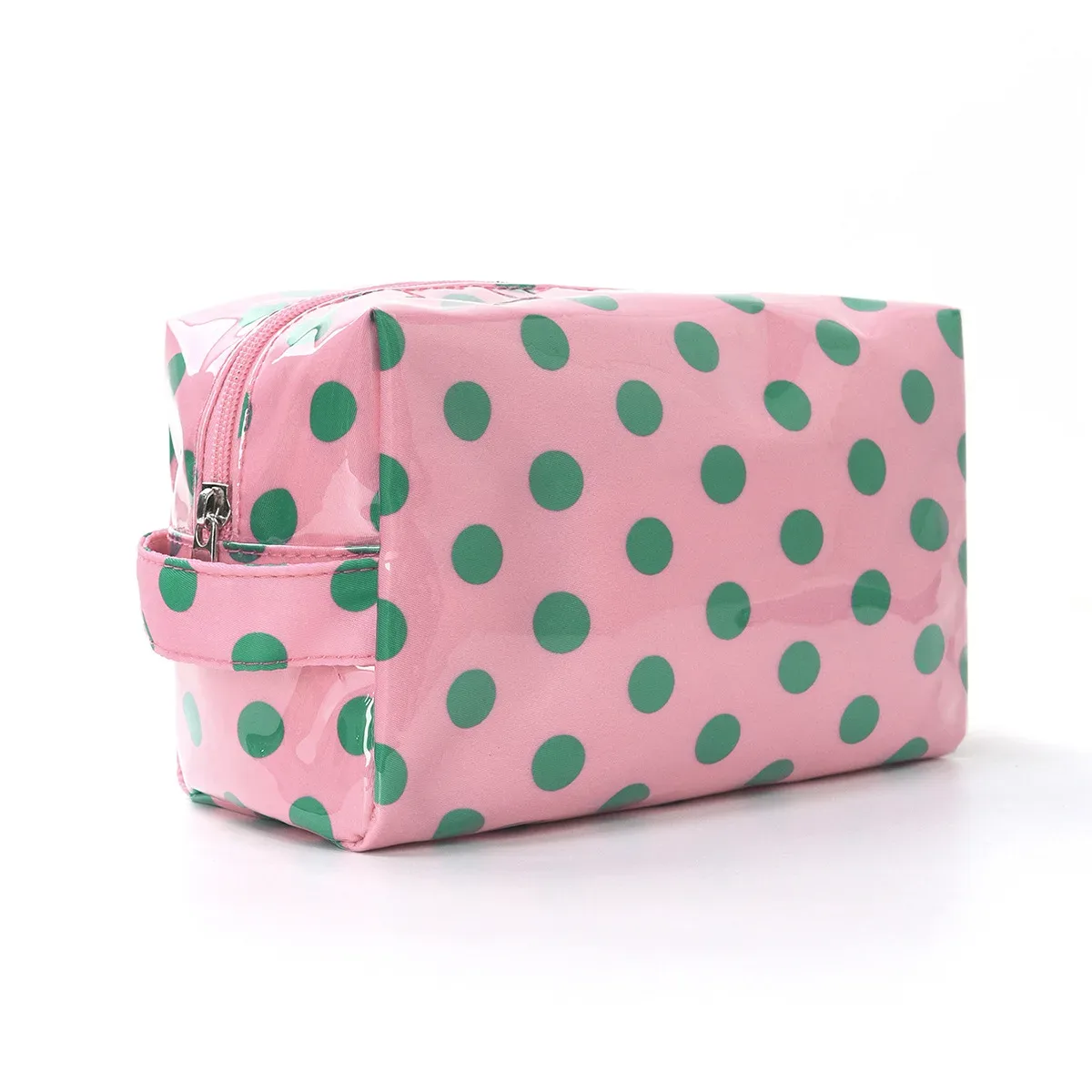 sac de maquillage élégant à rayures roses, sac de voyage portable de grande capacité, sac de rangement pour rouge à lèvres, sac à main, sac cosmétique, trousse de toilette, cadeaux pour filles