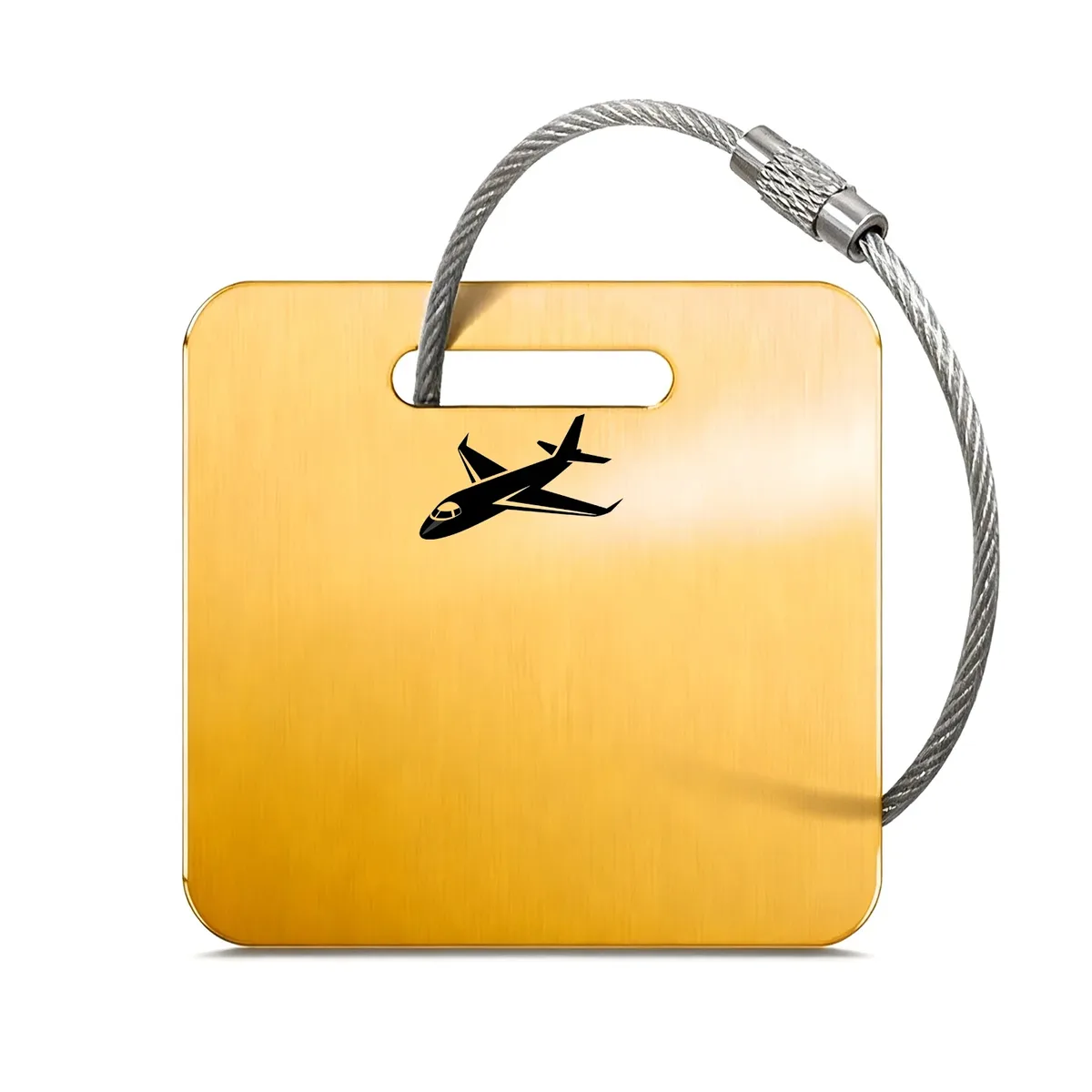 étiquette de bagage avec texte personnalisé, étiquette de valise personnalisée en acier inoxydable, accessoires de voyage anti-perte, étiquettes d'identification de gravure laser