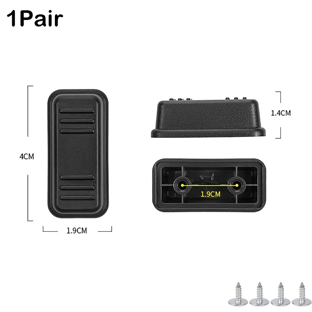 patins de protection en plastique noirs pour bagages avec vis, support inférieur de valise, pièce de rechange universelle pour toutes les valises