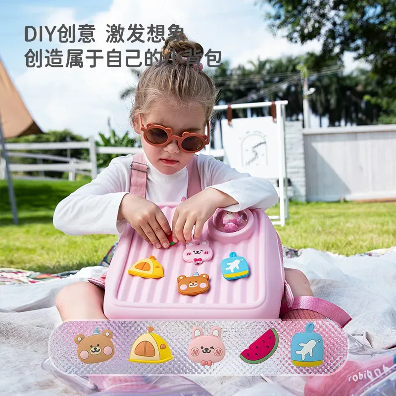 sacs à dos kawaii pour enfants, bricolage, lapin de dessin animé, cartable d'école pour garçons en bas âge, mignons, pour livres