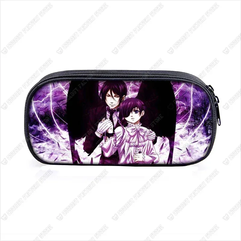 trousse à cosmétiques anime black butler, sac à crayons, sacs de papeterie pour garçons et filles, porte-crayons pour enfants, fournitures scolaires