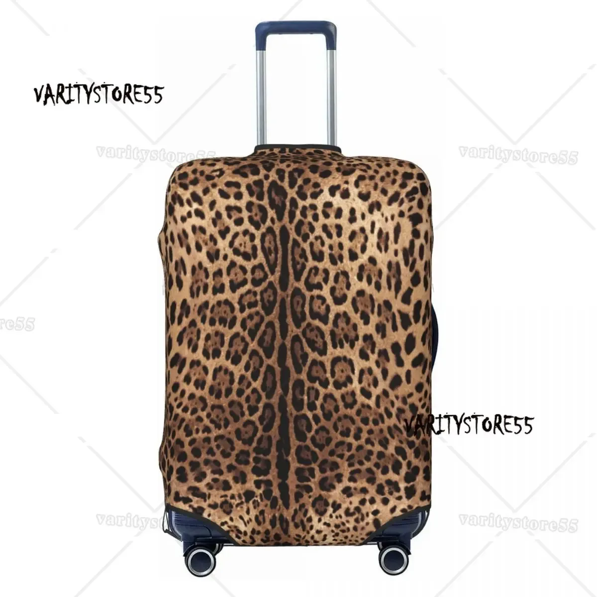 housse de bagage de voyage personnalisée imprimé léopard, housse de protection élastique en peau d'animal pour valise, adaptée à 18 à 32 pouces