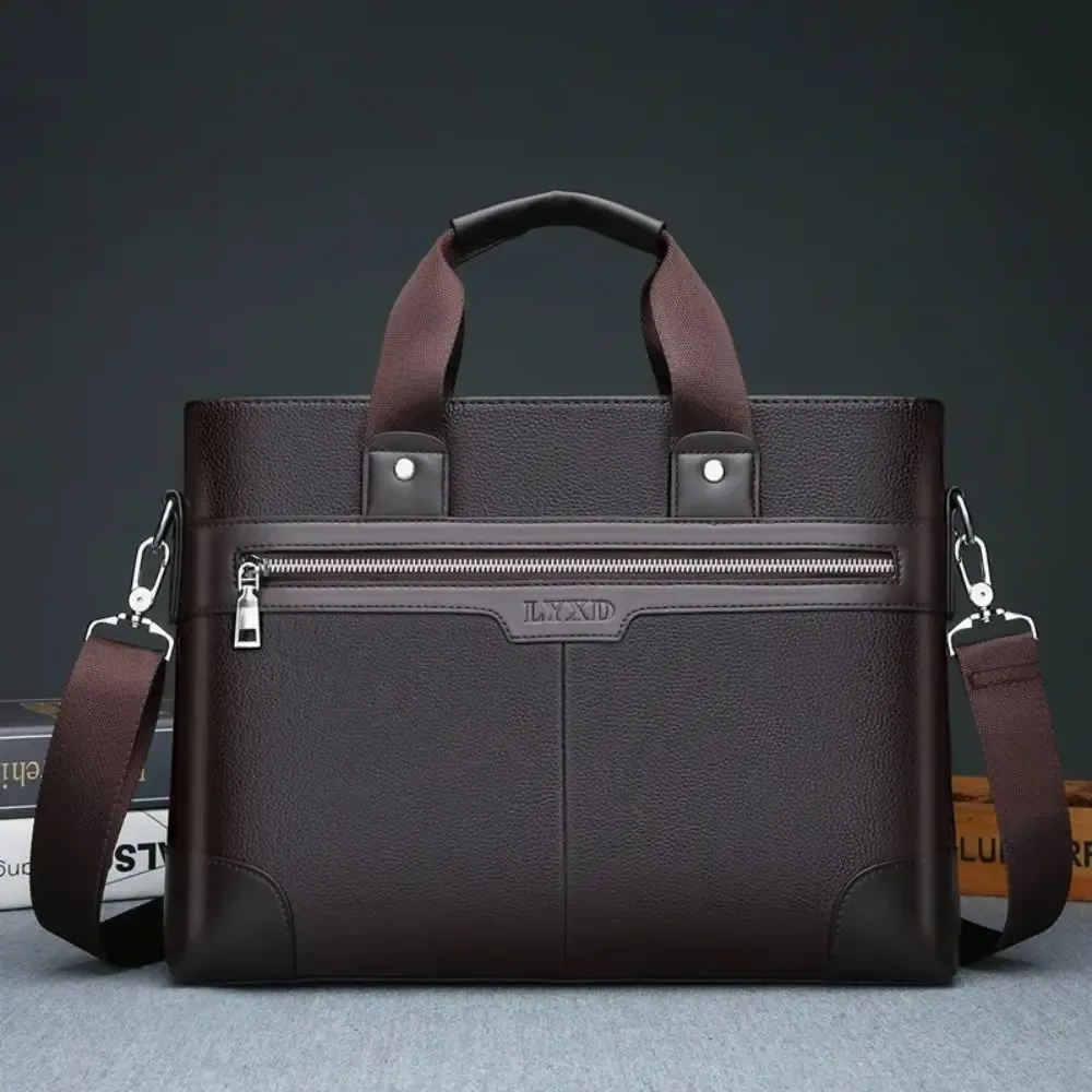 porte-documents en cuir pu grande capacité, organiseur de papiers, sac à documents professionnel en tissu oxford, fermeture éclair multifonctionnelle