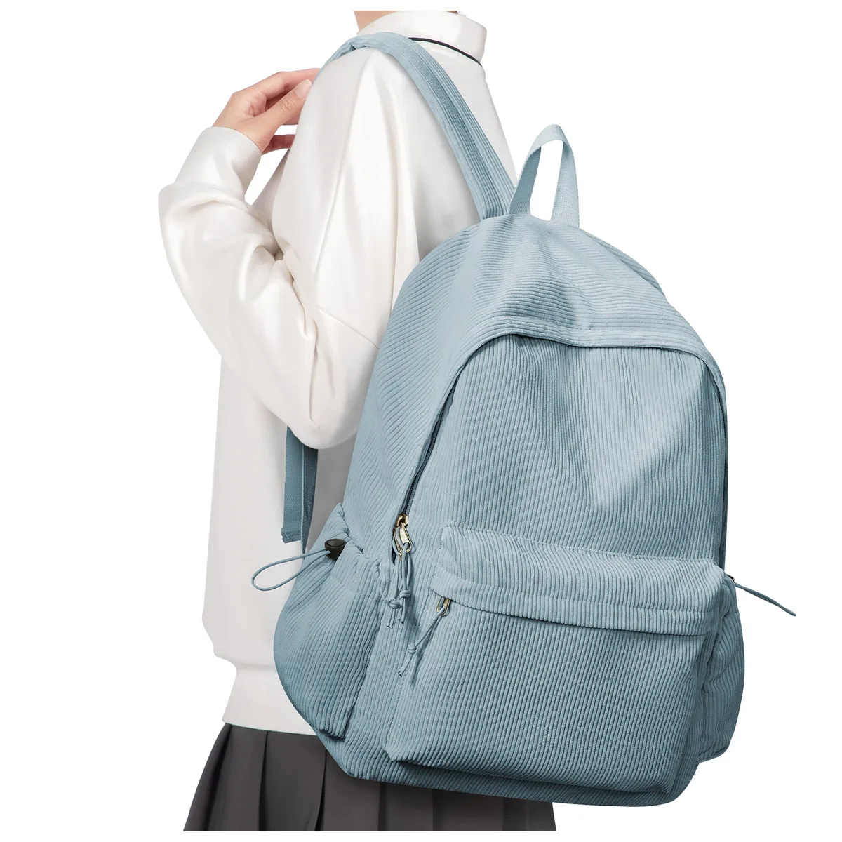 sac à dos d'école pour adolescents, filles et garçons, pochette d'ordinateur, convient aux voyages universitaires de 15.6 pouces, sac à dos de loisirs durable pour étudiants à la mode pour femmes