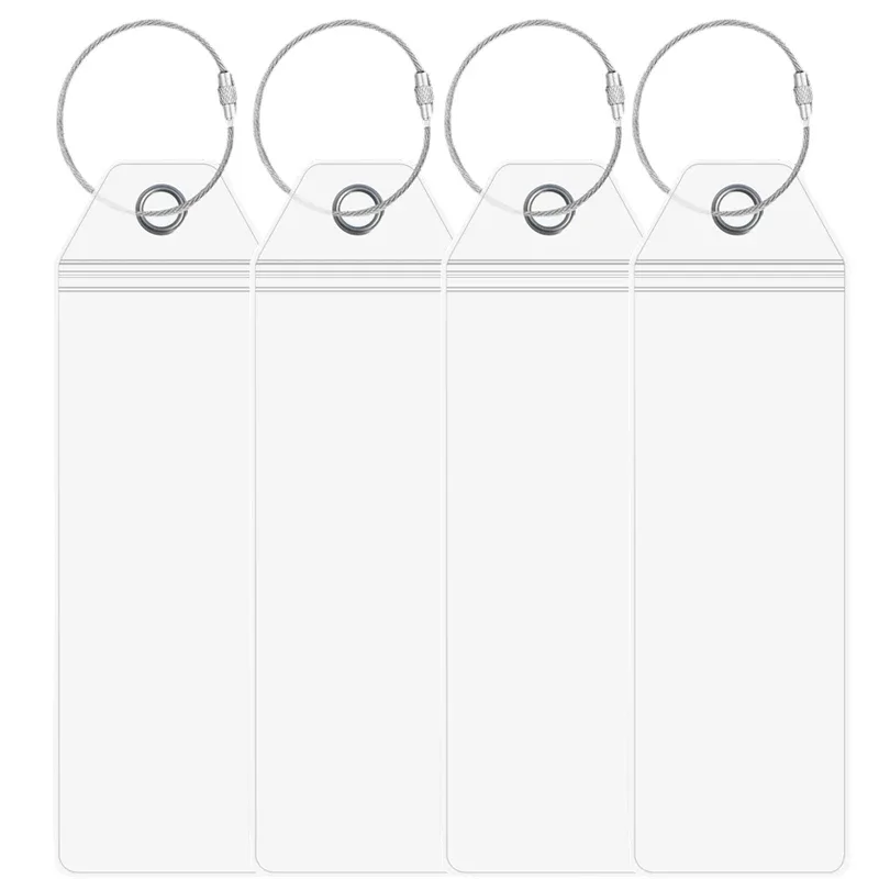 nouveau porte-étiquette de bagage de croisière, fermeture éclair étanche, pvc transparent, accessoires en plastique, acier inoxydable pour les croisières royal caribbean