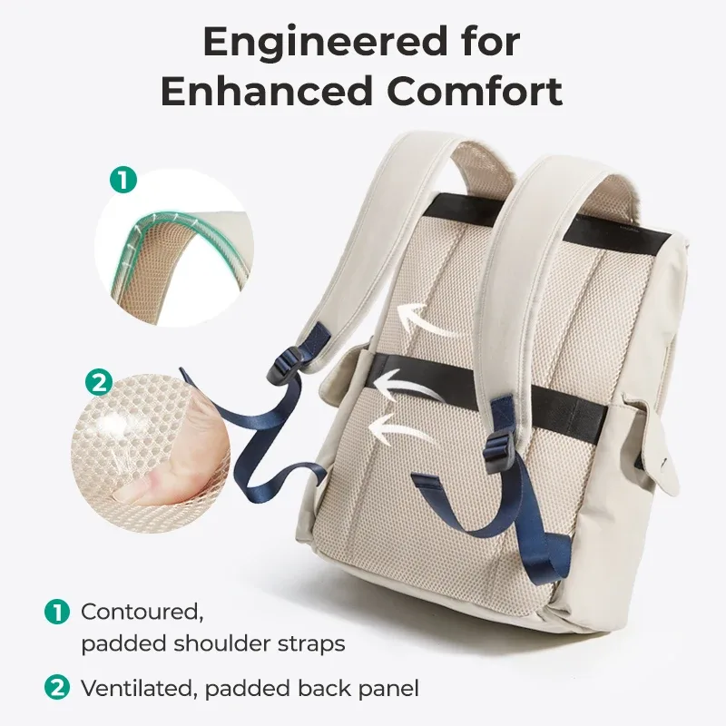 bagsmart étendu 23l sac à dos grande capacité hommes en plein air voyage bagages sac unisexe collège école sac à dos adapté pour ordinateur portable 15,6 pouces