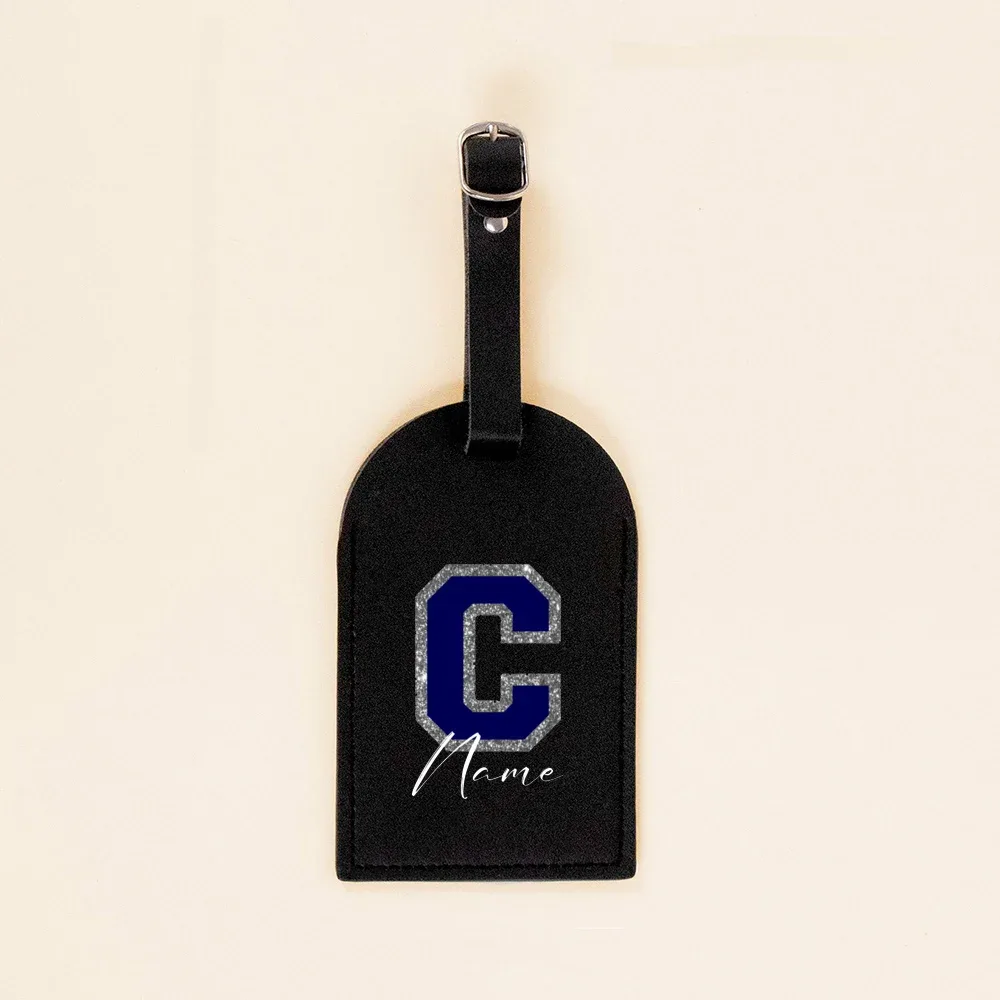 étiquette de bagage monogramme personnalisée avec nom initial, étiquettes de bagage en cuir pour valise, étiquette de sac de voyage, étiquette de mariage, meilleur cadeau pour homme