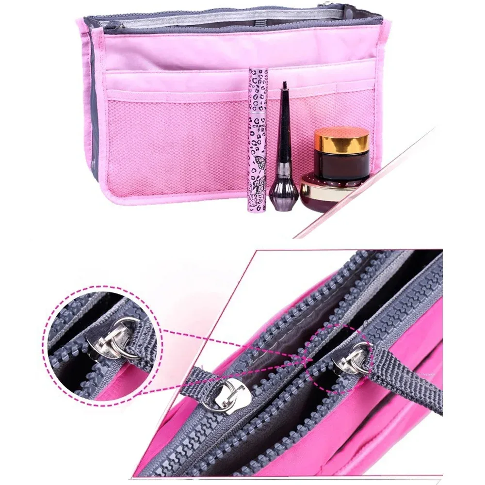organisateur de sac de rangement pliant sacs à main grand liner maquillage sac de voyage sac à main de mode fourre-tout sac cosmétique salle de bain