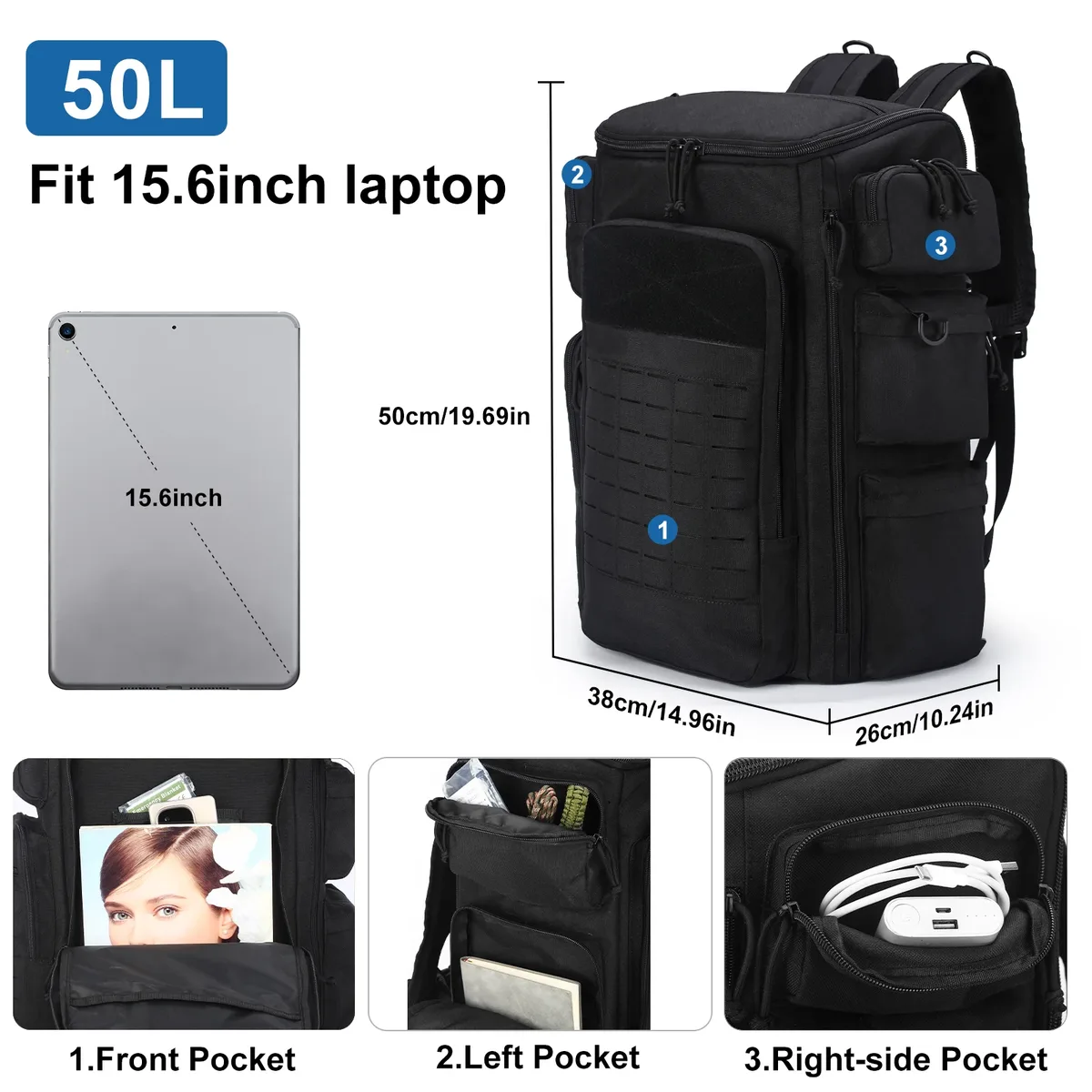 sac de voyage pour homme avec système modulaire de grande capacité, design multi-compartiments avec espace de rangement pour chaussures